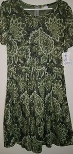 Green Patterned Amelia Dress